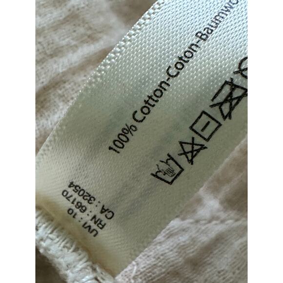 Free People Fp One Shiloh Sweatshirt Pullover Zip Oversized Ribbed sz M beige - Picture 8 of 16